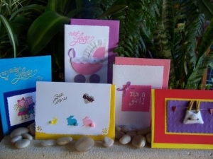 Handmade gift cards (5 x baby)