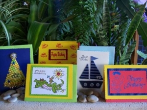 Handmade gift cards (5 x male birthday)