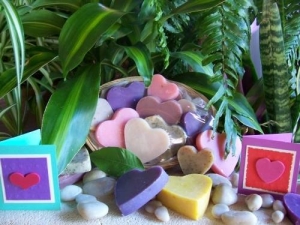 Basket Of Heart Shaped Soap